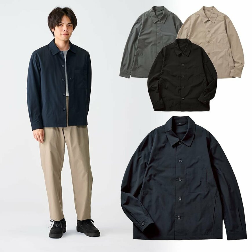 出所：ワークマン公式　コットンライクストレッチシャツジャケット