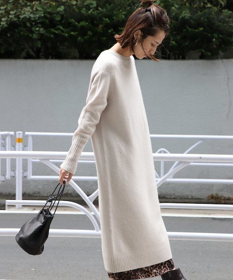 FRAMeWORK - スーパーファインメリノロングワンピース ¥20,520（税込）