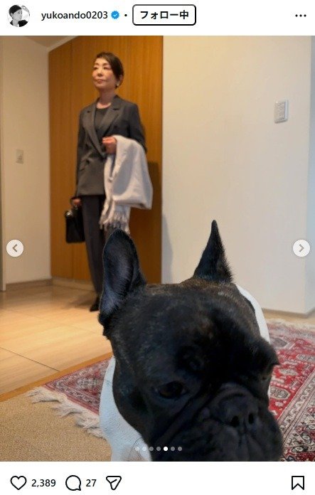 出所：安藤優子のInstagram（＠yukoando0203）　参照日：2026年3月17日