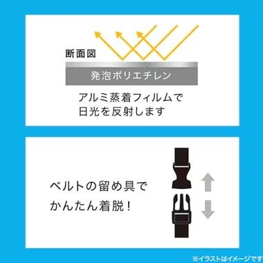 ベルトの留め具でカンタンに着脱できる