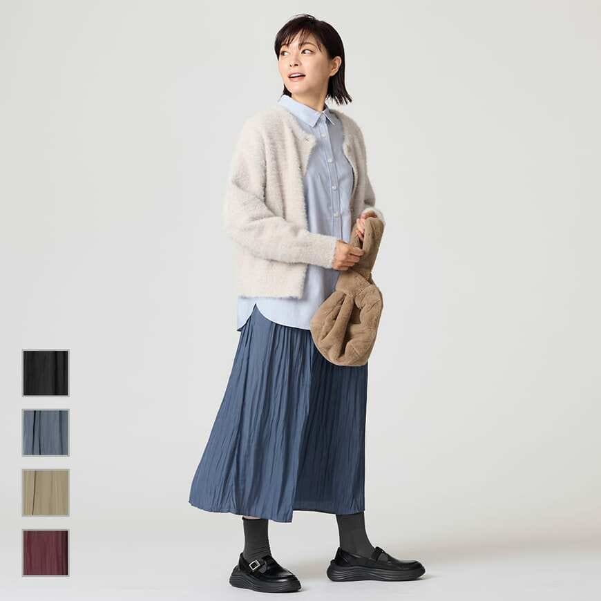 出所：ワークマン公式　レディースビンテージタフタプリーツスカート