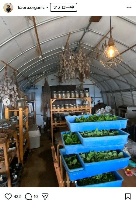 出所：杉田かおるのInstagram（＠kaoru.organic）　参照日：2026年3月13日