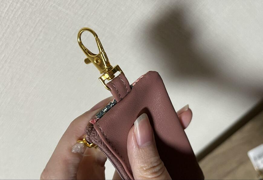 筆者撮影（セリア、スリムコインケース フック付 WM）