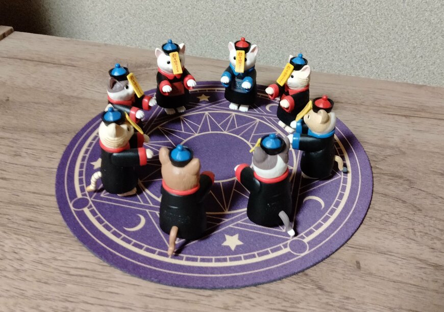 筆者撮影（セリア、ハロウィン マット 魔法陣）