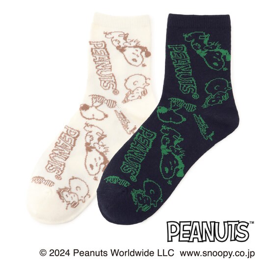 スヌーピーソックスS寸2足組