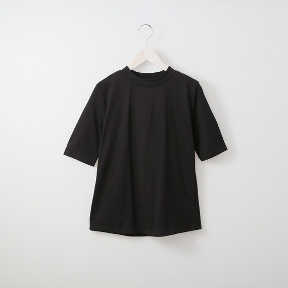 ニトリ公式　ベーシックモックネック５分袖Ｔシャツ