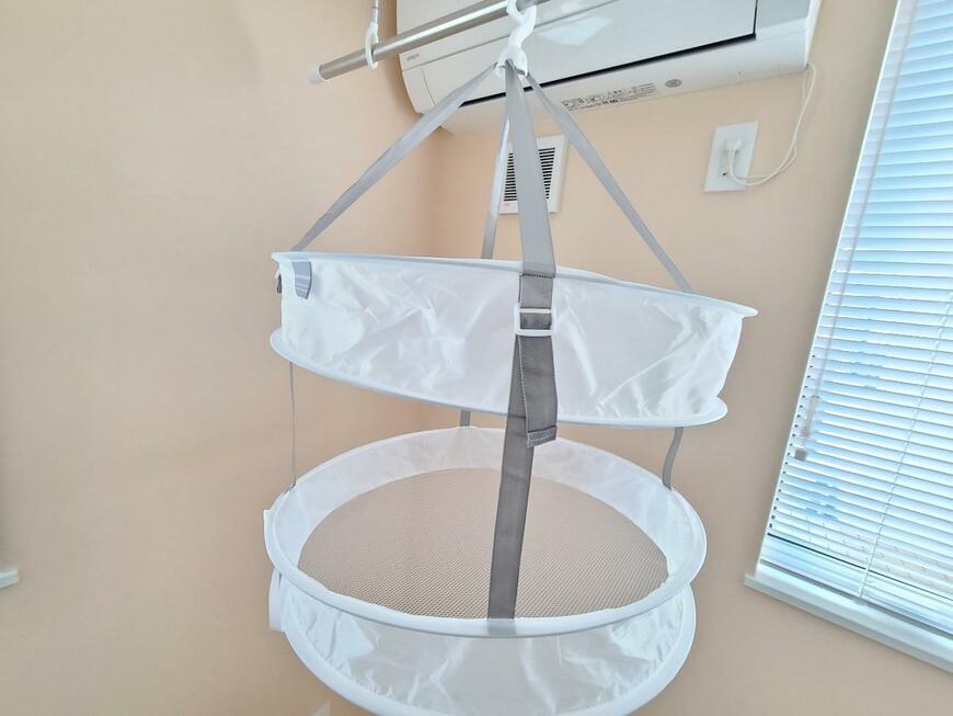 アジャスター付き衣類干しネット