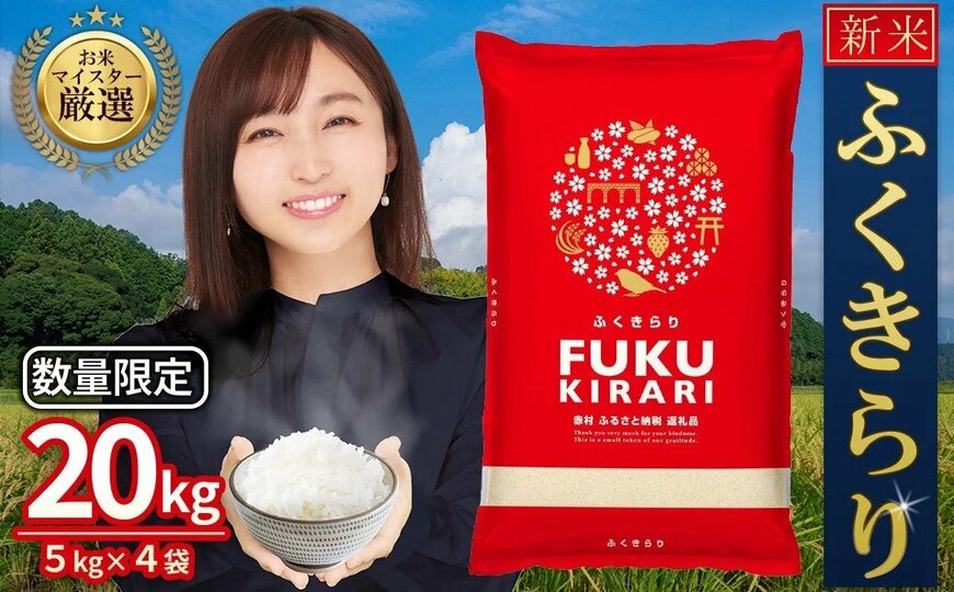 訳あり ふくきらり 米 合計20kg ( 5kg×4袋 )