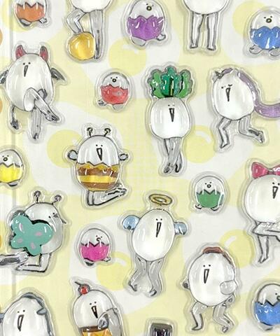 Bleu Bleuet(ブルーブルーエ)、たまごあしのぷっくりシール商品画像