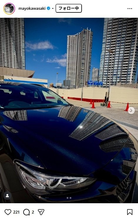 出所：川﨑麻世のInstagram（＠mayokawasaki）　参照日：2025年11月20日