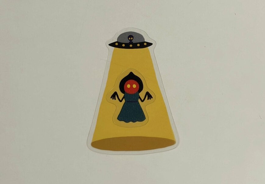 筆者撮影（セリア、フレークシール UFO柄）