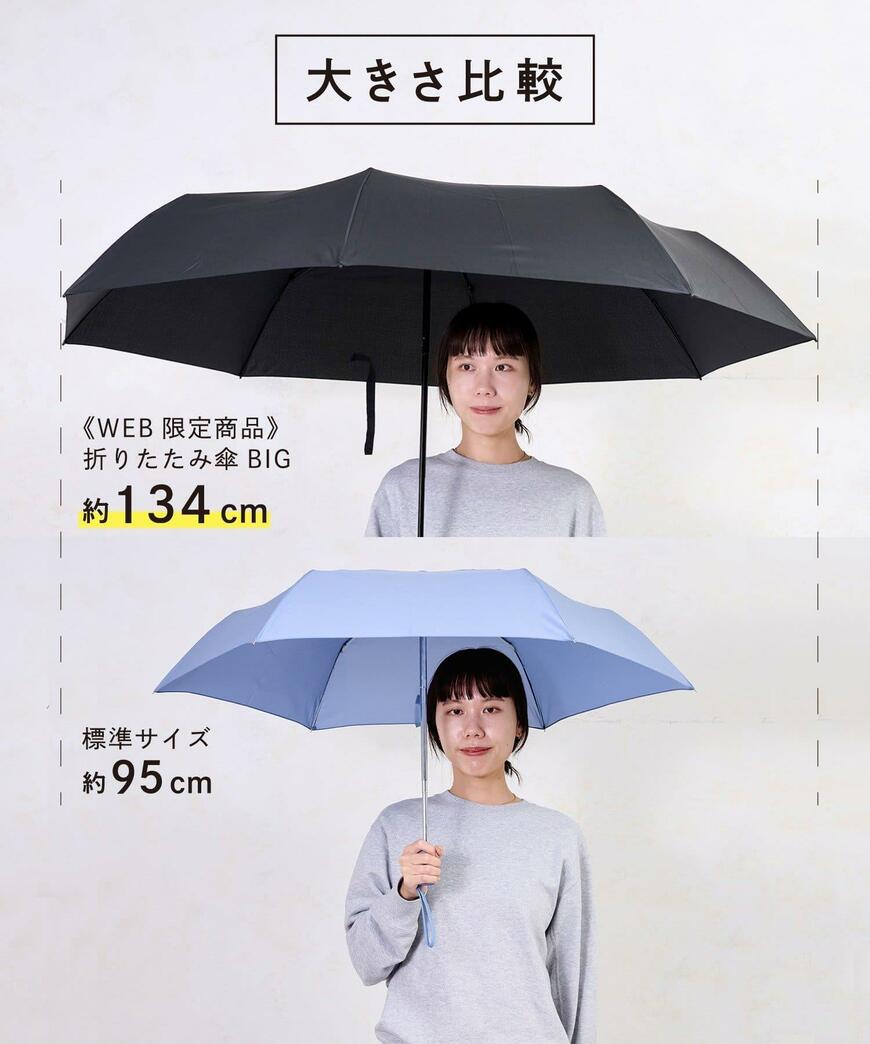 出所：パルグループ公式ファッション通販サイト 3COINS 《大人2人が入れる！》／《WEB限定商品》折りたたみ傘BIG