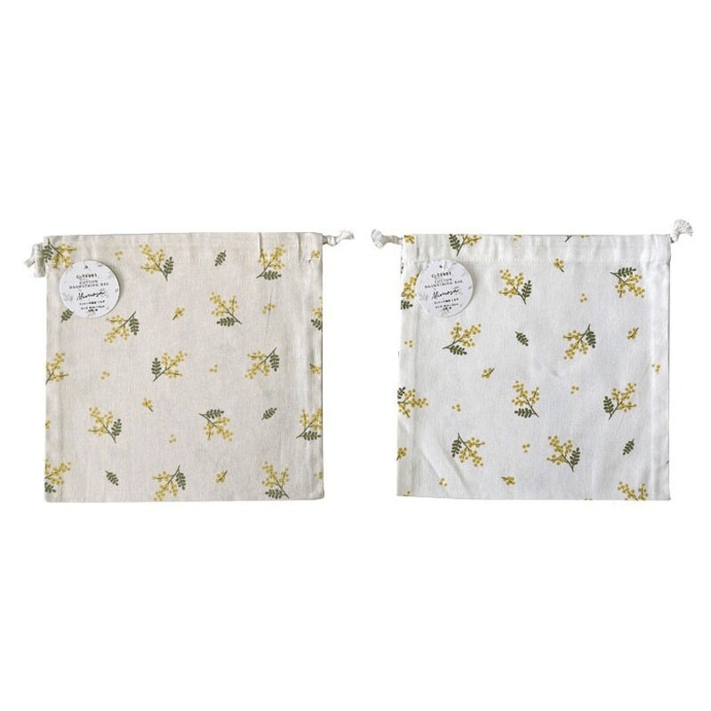 キャンドゥのコットン巾着袋(ミモザ)商品画像