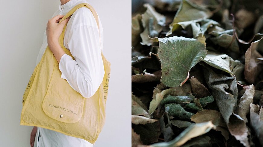 DEAN＆DELUCA公式　天然染めショッピングバッグ白樺 葉染めの画像