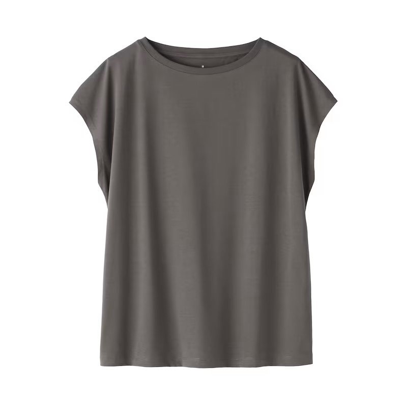 「天竺編みフレンチスリーブTシャツ」