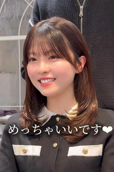 シースルーバングの完成