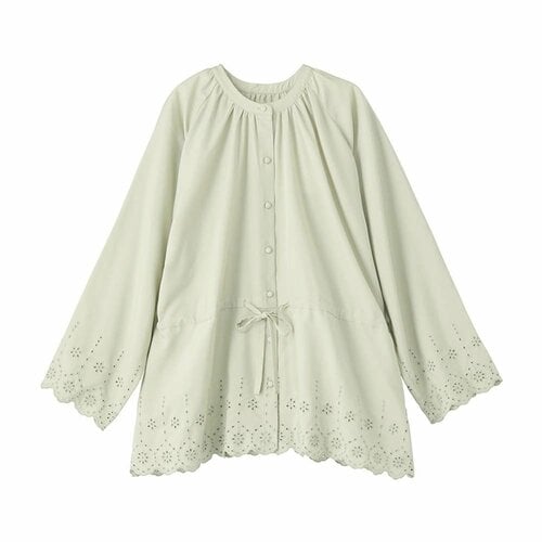 レディース撥水エンブロイダリーストリングスブラウス