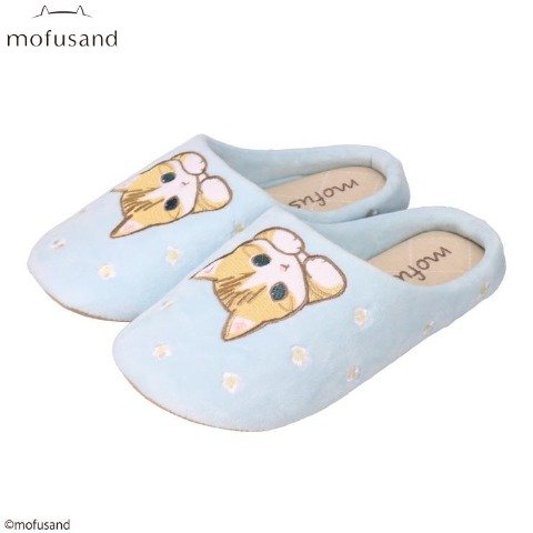 モフサンドルームシューズ（にゃんこ＆フラワー）