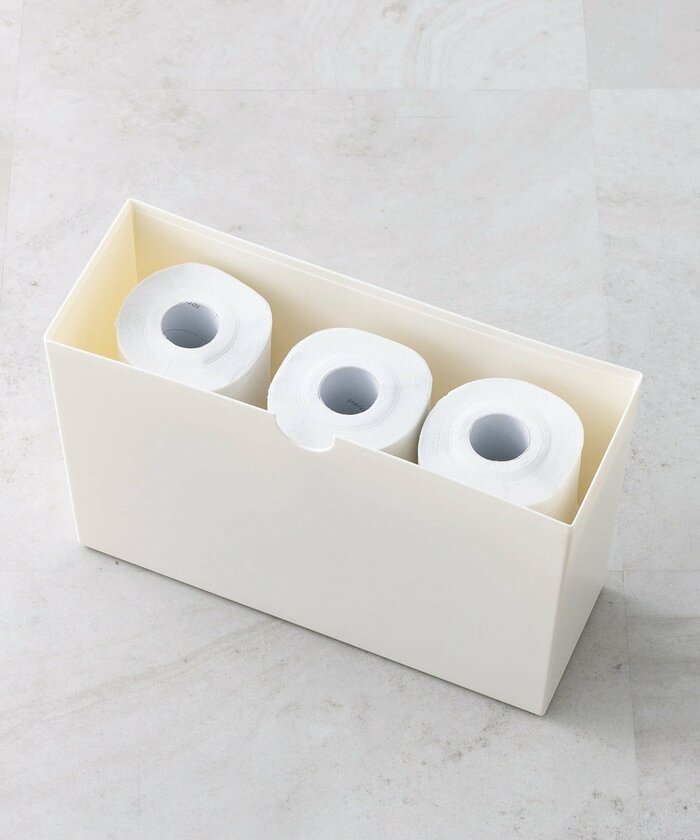 直径11.5×高さ11.5cmのトイレットペーパーを6個まで収納できます