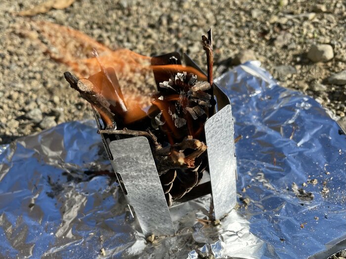 点火から1分後の様子