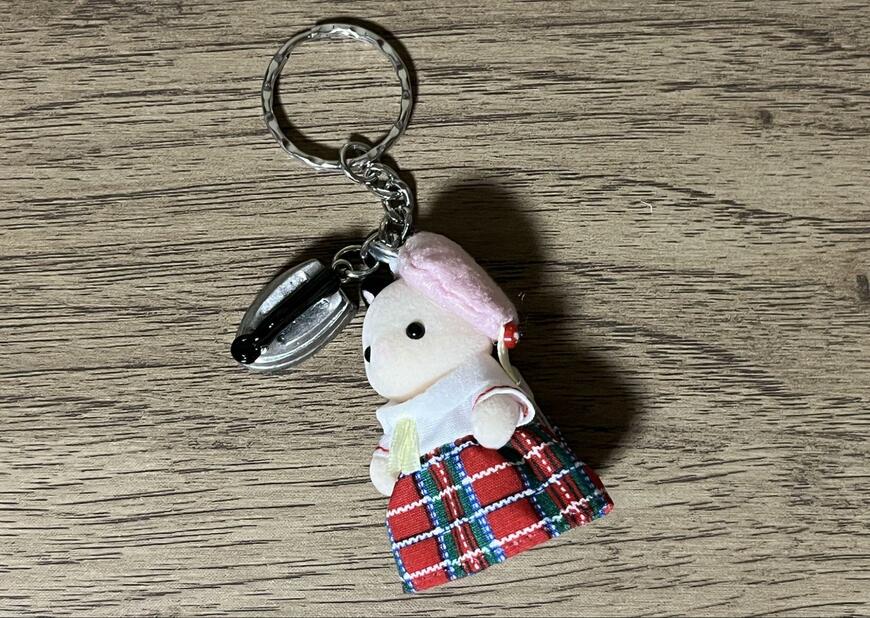 筆者撮影（セリア、昭和レトロキーホルダー）