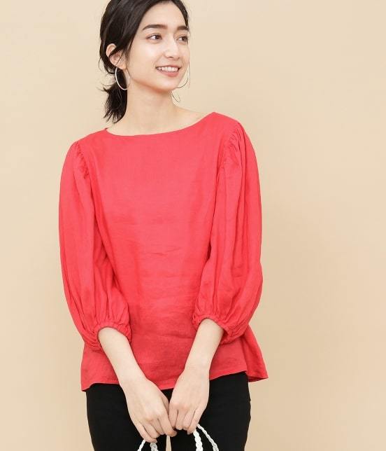 ADAM ET ROPÉ FEMME - フランダースリネンブラウス ¥12,960（税込）