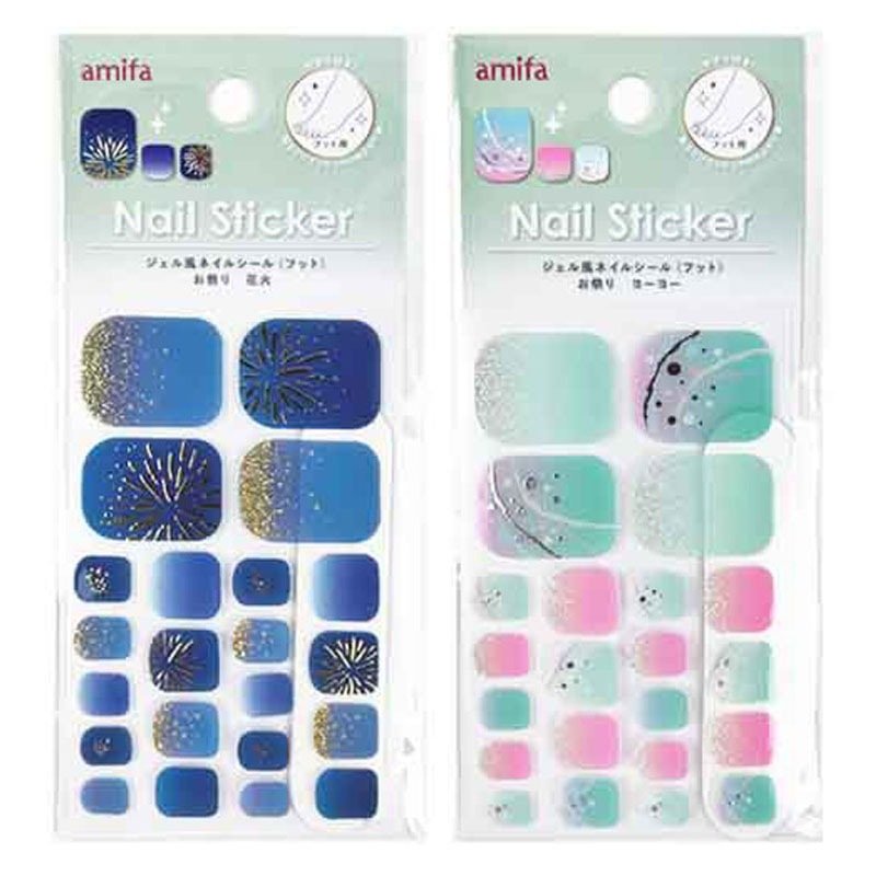 出所：公式 キャンドゥネットショップ ジェル風ネイルシール（フット）　お祭り