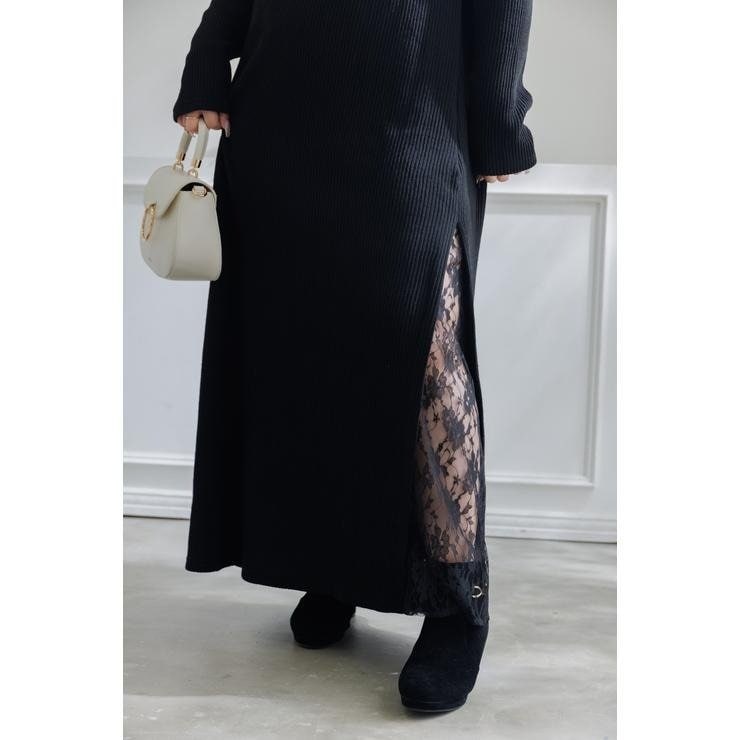 しまむら公式　レディース　レース切替ワンピース（らむちゃん）の画像