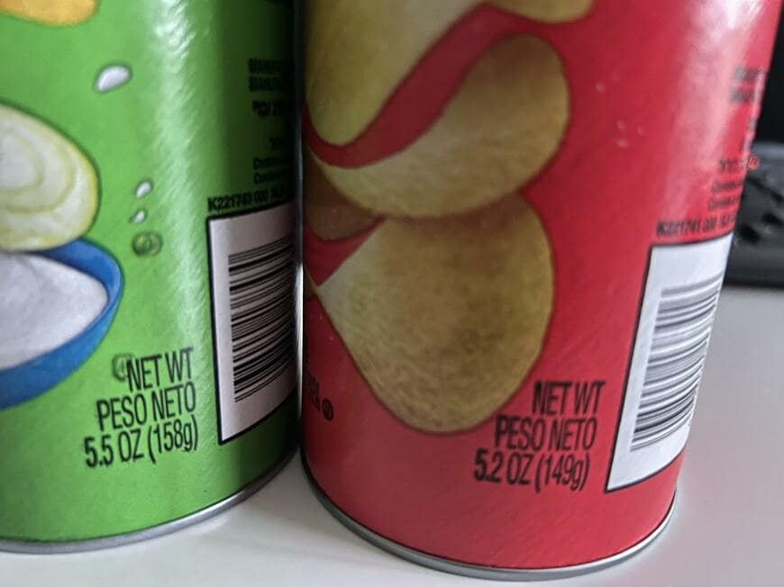 アメリカで購入したプリングルズ