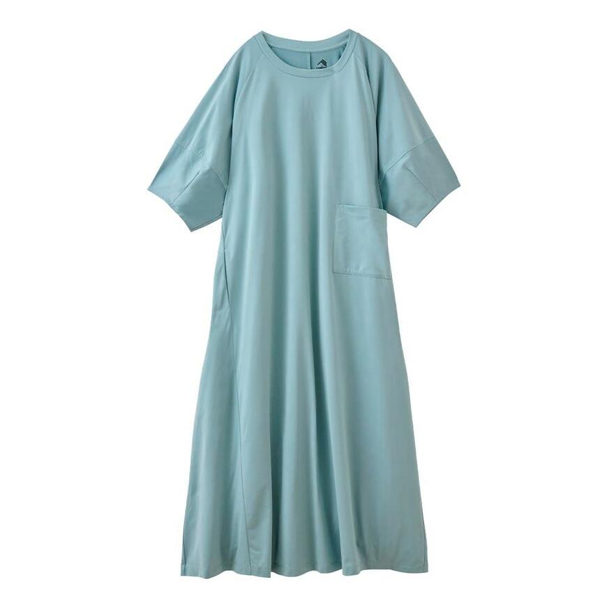 ワークマン、レディースドライサイドポケットランタンスリーブワンピース画像