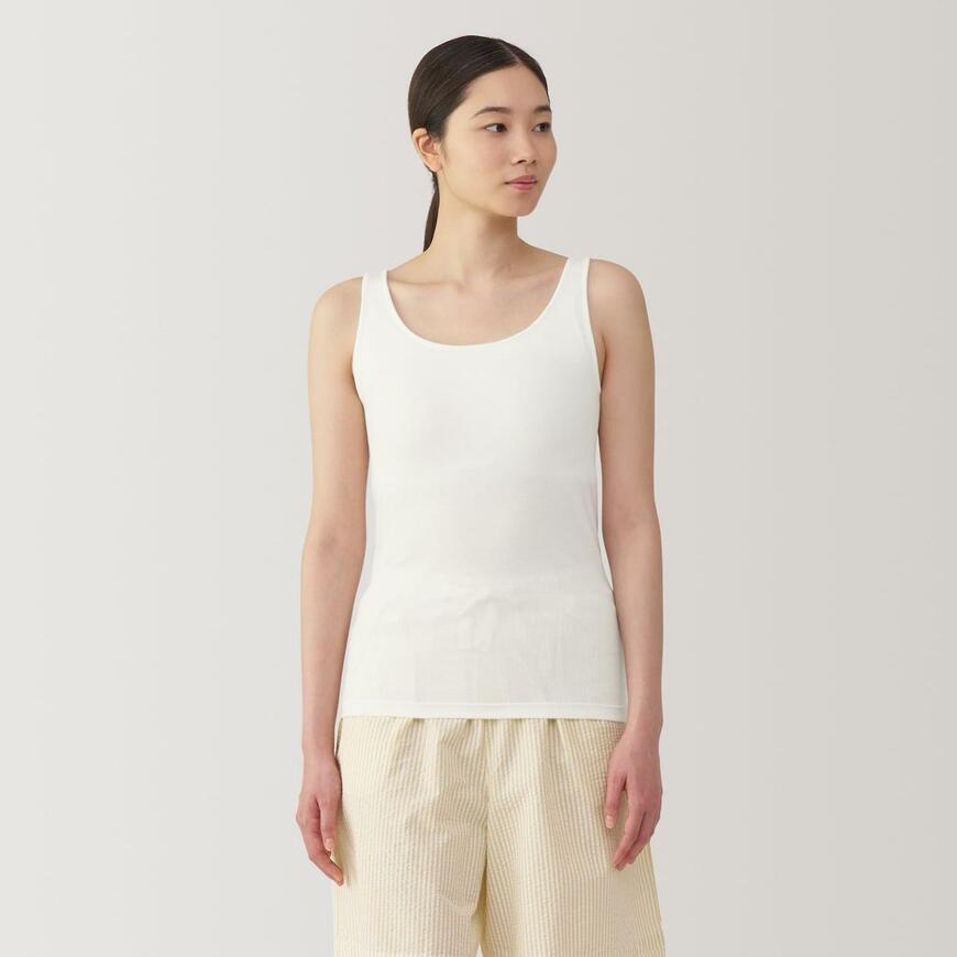 無印良品、婦人　胸のボリュームをおさえるブラタンクトップ商品画像