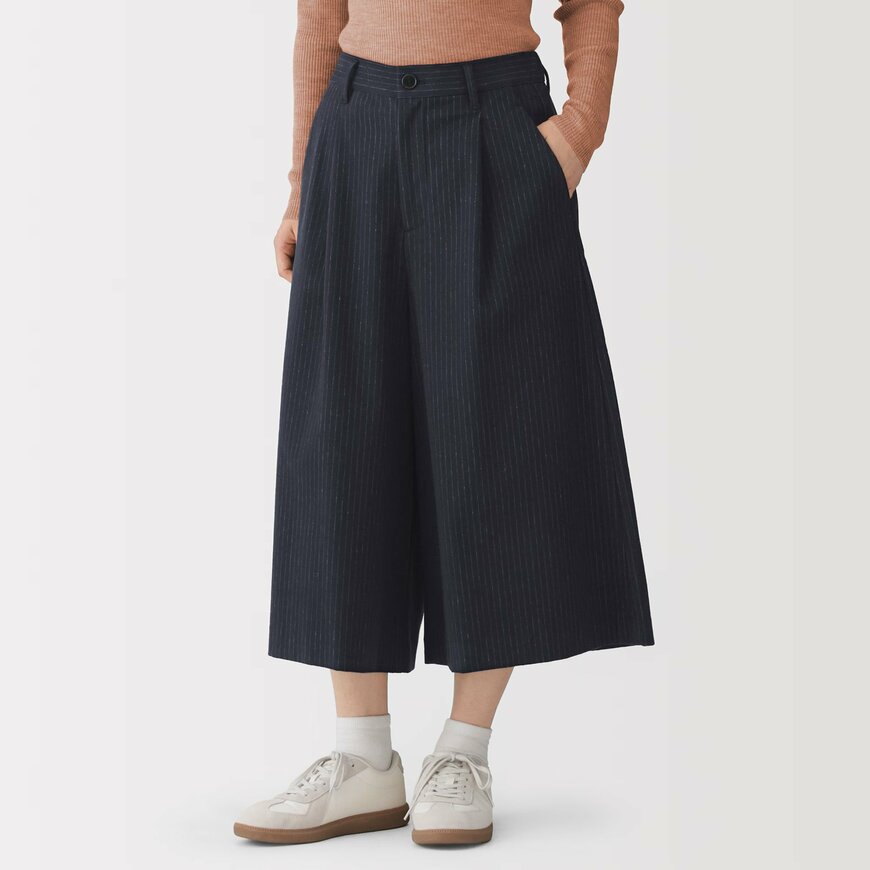 無印良品 婦人 起毛ジャージー クロップドパンツ カラー展開