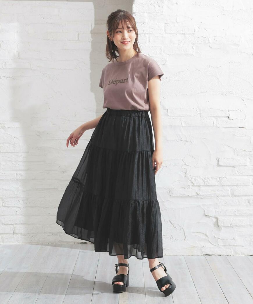 ハニーズ、ティアードロングスカート画像