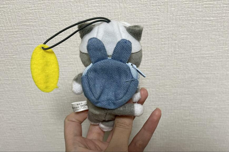 セリア、ぬいぐるみ小物 アニマルリュック デニム商品使用例画像