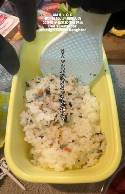 わかめを混ぜ込んだご飯がたっぷり