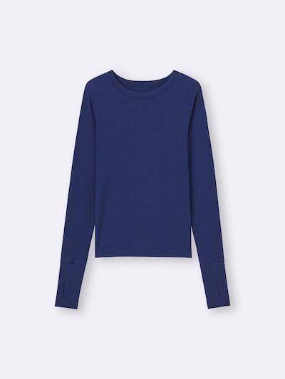 GU、ウォームリブクルーネックT(12分袖)商品画像