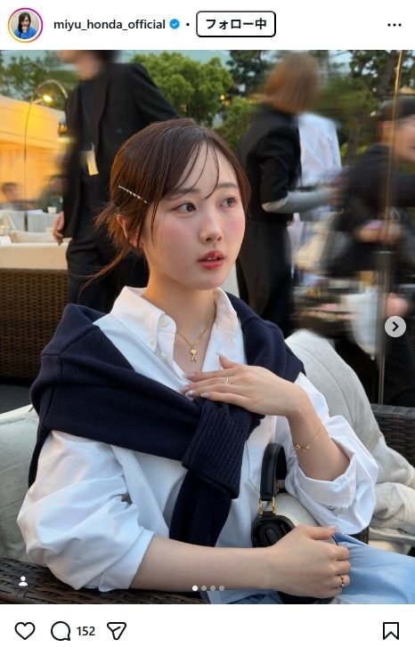 出所：本田望結のInstagram（＠miyu_honda_official） 参照日：2026年5月26日 
