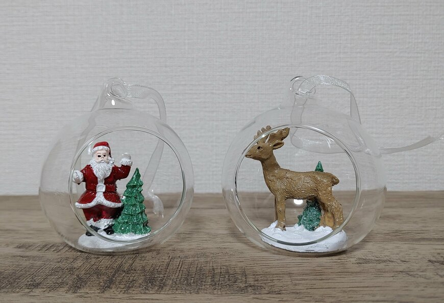 筆者撮影（ダイソー、ガラスボール（ベーシック））