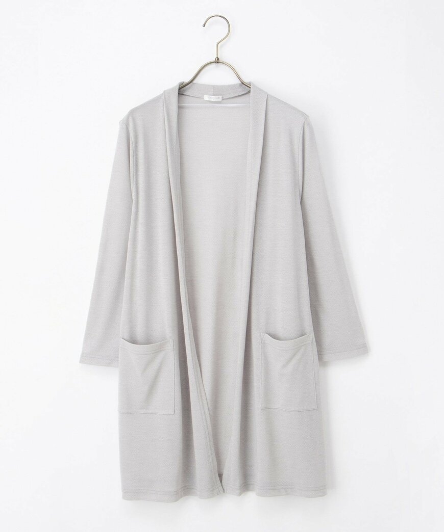 出所：ハニーズ公式　8分袖ロングトッパーカーデ