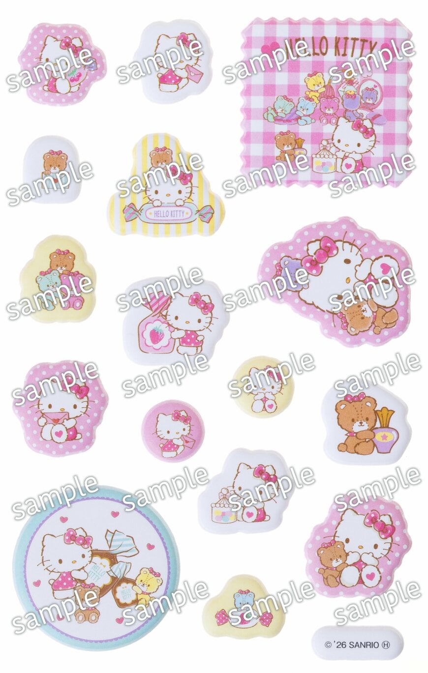 サンリオキャラクターズ ぷっくりシールいっぱいBOOK シートイメージ
