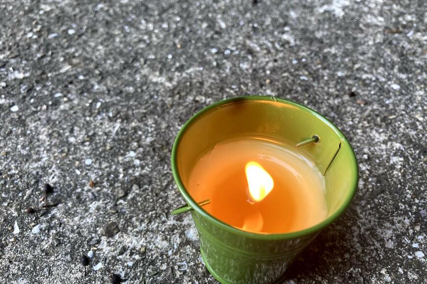 10分ほど火をともしてみました