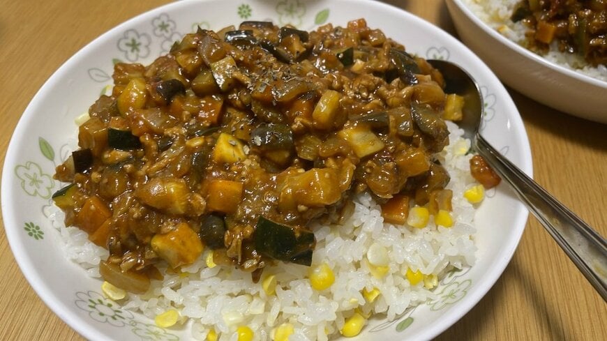 キーマカレーになったナス
