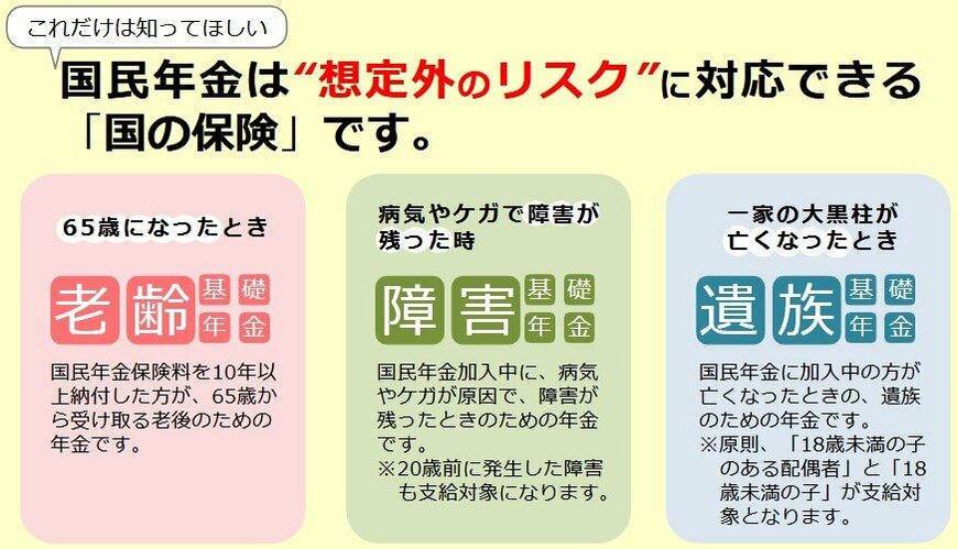 国民年金は《想定外のリスク》に対応できる「国の保険」