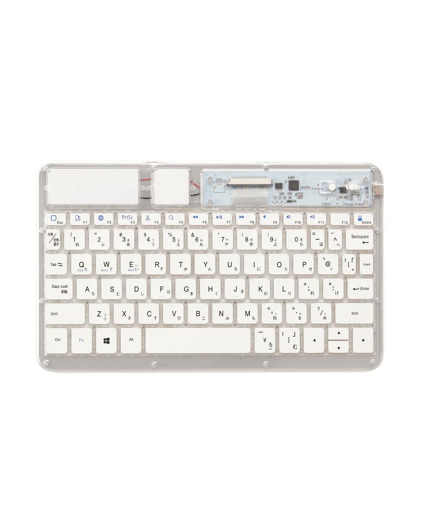 3COINS、クリアワイヤレスキーボード画像