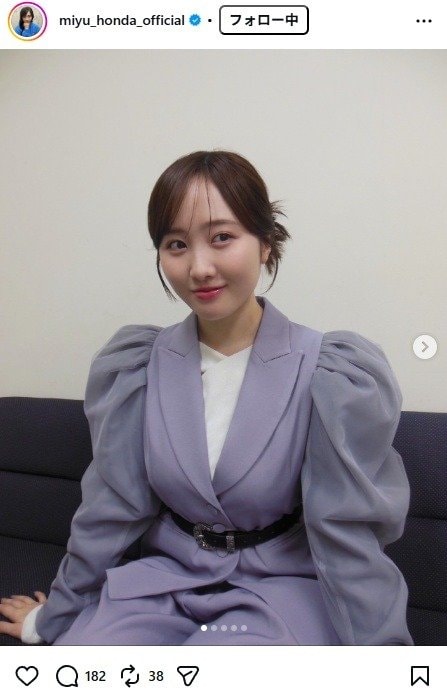 出所：本田望結のInstagram（＠miyu_honda_official） 参照日：2026年2月5日