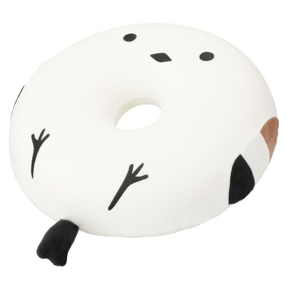 出所：ニトリ公式　低反発円座クッション（シマエナガ アイボリー）