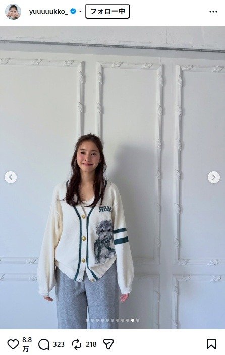 出所：新木優子のInstagram（＠yuuuuukko_） 参照日：2026年2月5日