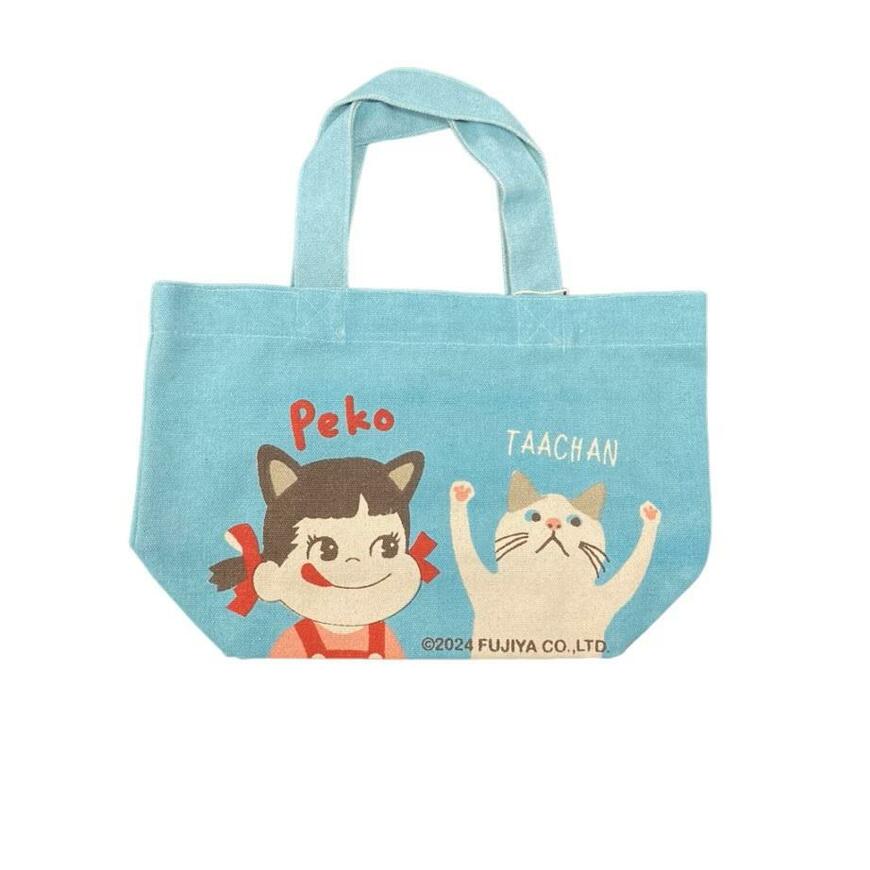 ミニトート ペコちゃん×白猫(ミント)