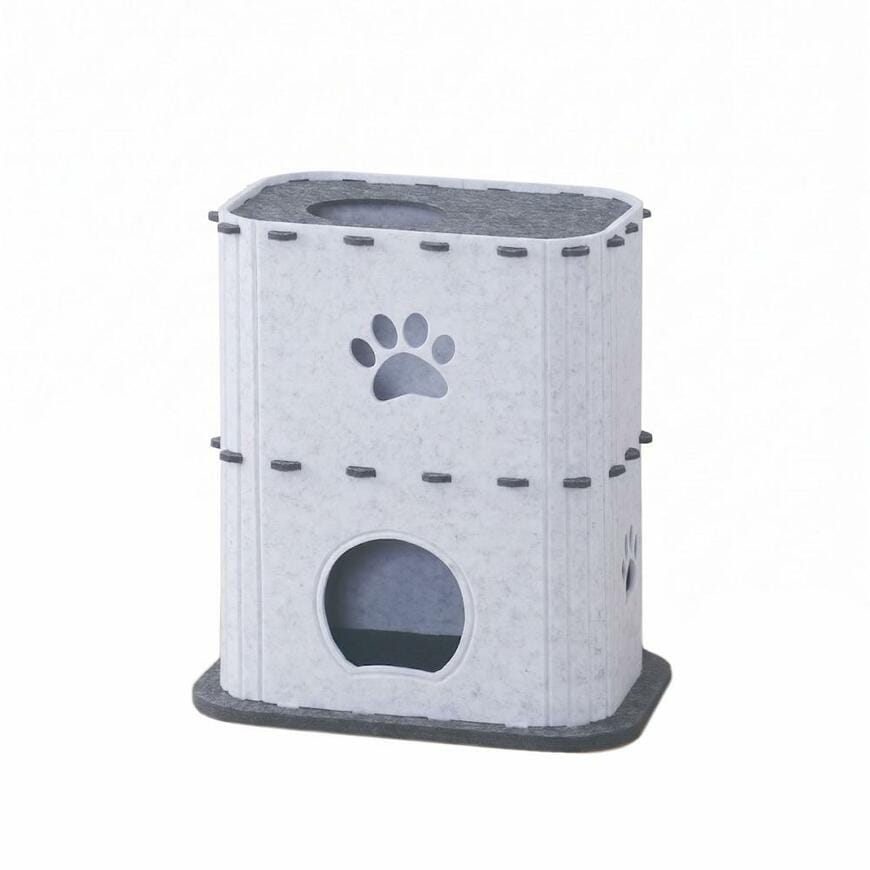 ホームセンター通販コメリドットコム Pet ami フェルトハウス スクエア 2段