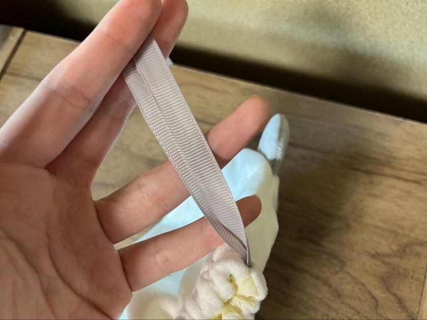 ダイソー、シマエナガ巾着の画像